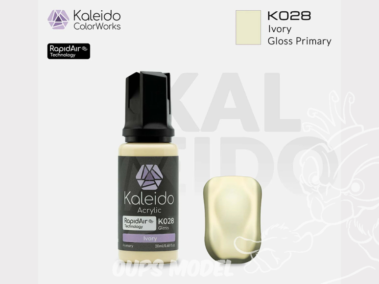 Kaleido Colorworks peinture acrylique K028 Ivoire brillant - Ivory gloss 20ml