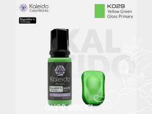 Kaleido Colorworks peinture acrylique K029 Vert jaune brillant - Yellow green gloss 20ml