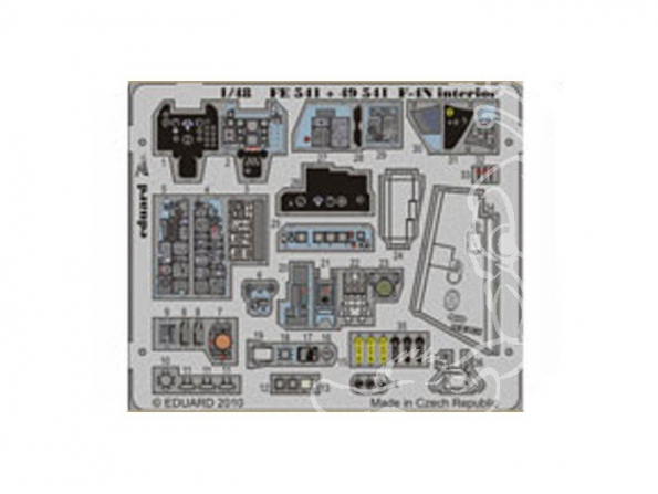 EDUARD photodecoupe avion FE541 Interieur de F-4N 1/48