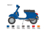 Italeri maquette moto 4645 VESPA PX 125/150 1978 1/9