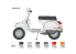 Italeri maquette moto 4645 VESPA PX 125/150 1978 1/9