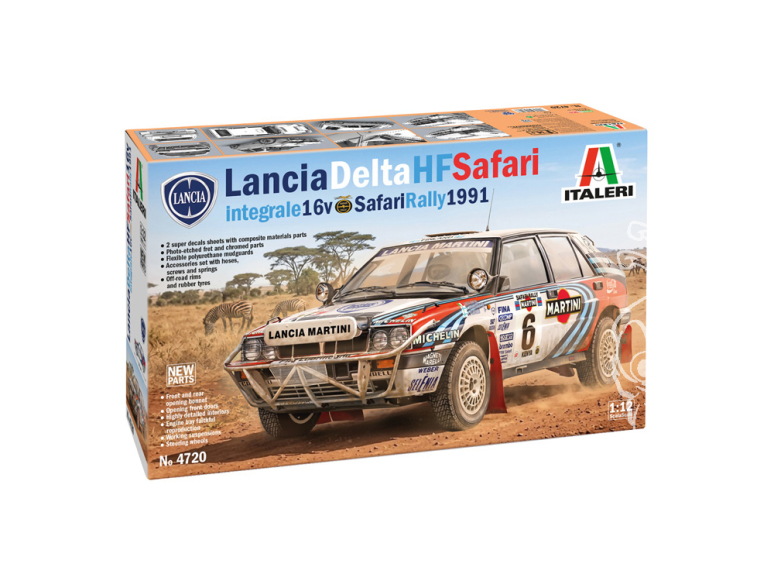 Italeri maquette voiture 4720 Lancia Delta HF Safari 1/12