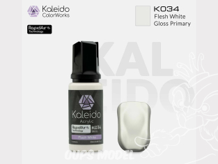 Kaleido Colorworks peinture acrylique K034 Chair blanche brillant - Flesh White gloss 20ml