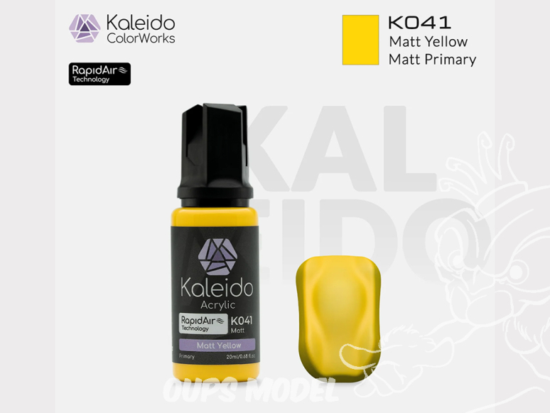 Kaleido Colorworks peinture acrylique K041 Jaune mat - Matt yellow 20ml