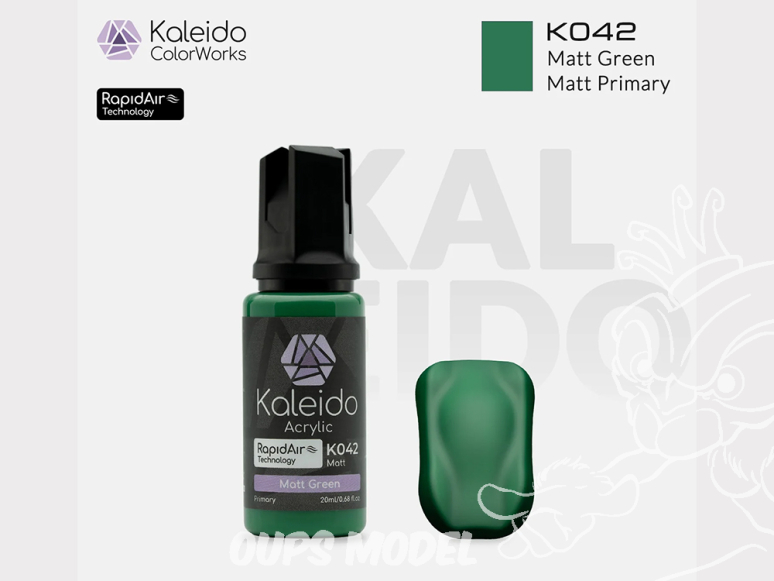 Kaleido Colorworks peinture acrylique K042 Vert mat - Matt green 20ml