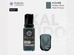 Kaleido Colorworks peinture acrylique K048 Noir caoutchouc mat - Matt Rubber Black 20ml