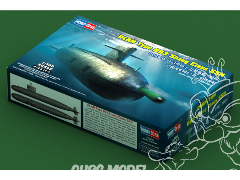 Hobby Boss maquettes sous-marin 87023 PLAN Type 093 Shang Class SSN 1/700