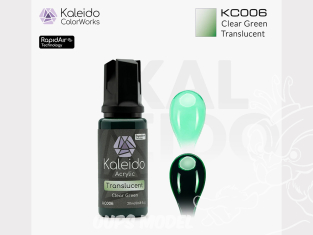 Kaleido Colorworks peinture acrylique KC006 Vert transparent - Clear Green Translucent 20ml Kaleido Colorworks peinture acrylique KC006 Vert transparent - Clear Green Translucent 20ml
