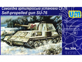 UM Unimodels maquettes militaire 304 CANON AUTOMOTEUR SOVIETIQUE SU-76 1944 1/72