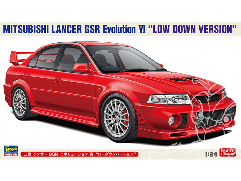 Hasegawa maquette voiture 20803 Mitsubishi Lancer GSR Evolution VI « Version rabaissée » 1/24
