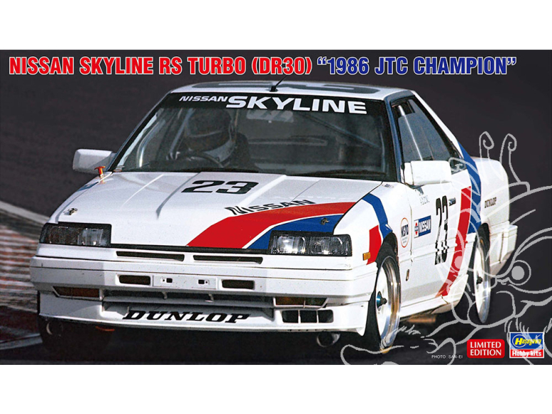 HASEGAWA maquette voiture 20805 Nissan Skyline RS Turbo (DR30) « Championne JTC 1986 » 1/24