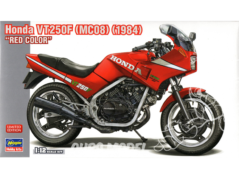 Hasegawa maquette moto 21780 Honda VT250F (MC08) (1984) Coloris rouge 1/12