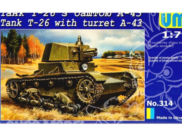 UM Unimodels maquettes militaire 314 CHAR LEGER SOVIETIQUE T-26 avec tourelle A4 1940 1/72