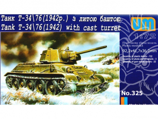 UM Unimodels maquettes militaire 325 T-34/76 MODELE 1942 1/72