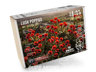 RT-Diorama 35482 Coquelicots luxuriants serie SWIT Vegetation 1/35