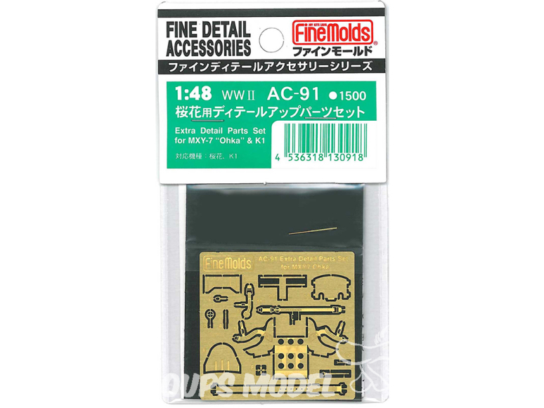 Fine Molds kit d'amélioration AC-91 Kit de pièces de détaillage pour Ohka 1/48