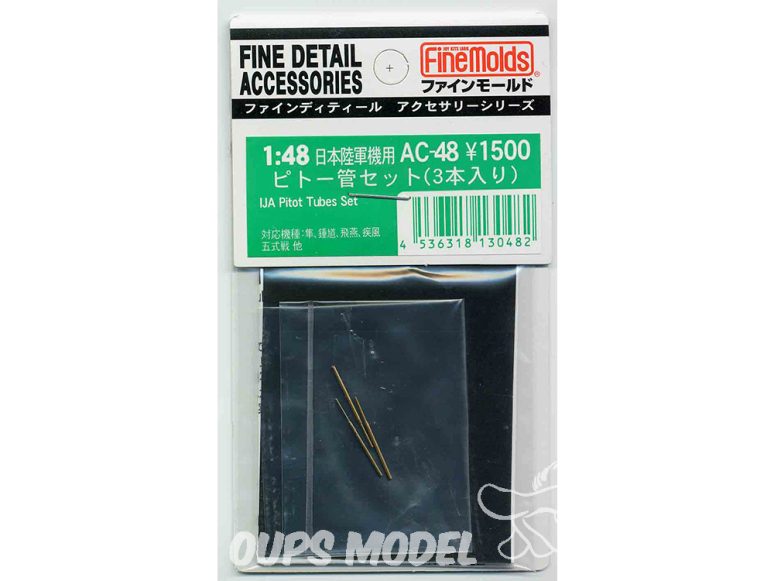 Fine Molds kit d'amélioration AC-48 Ensemble de tubes de Pitot pour avions de l'Armée impériale japonaise 1/48