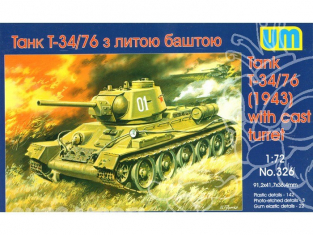 UM Unimodels maquettes militaire 326 T-34/76 MODELE 1943 1/72