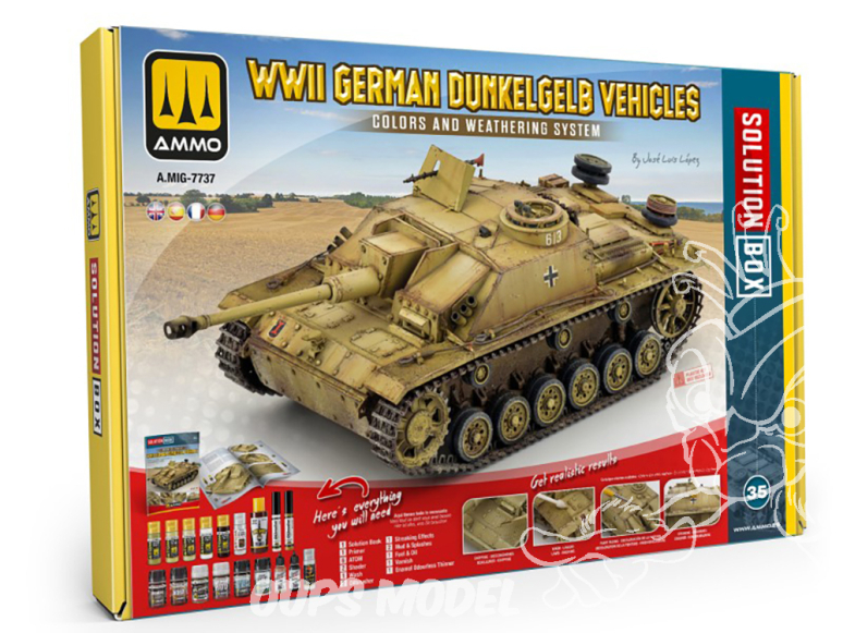 MIG Solution Box 35 7737 Véhicules Allemands Dunkelgelb WWII - Livre Français (multilangues)