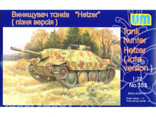 UM Unimodels maquettes militaire 353 HETZER (tardif) CHASSEUR DE CHAR ALLEMAND 1/72