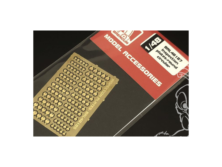 Brengun kit d'amelioration avion BRL48187 Plaques d'inspection circulaires 1/48