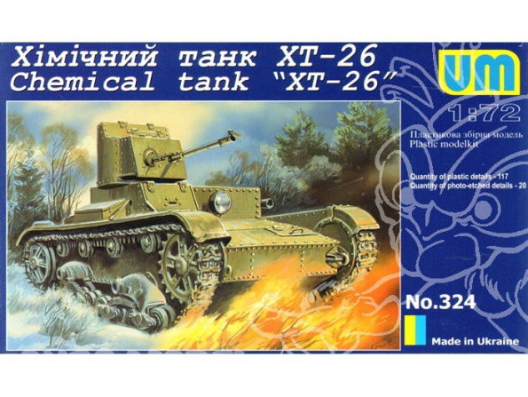 UM Unimodels maquettes militaire 324 CHAR T-26 vers.CHIMIQUE (lance flammes) SOVIETIQUE 1/72