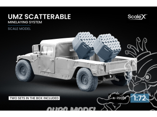 ScaleX maquette militaire A-72003 Système de pose de mines dispersables UMZ (2 lanceurs de mines par ensemble) 1/72