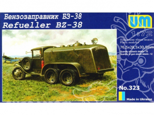 UM Unimodels maquettes militaire 323 CAMION CITERNE SOVIETIQUE BZ-38 1/72