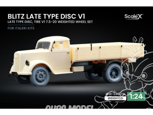 ScaleX accessoire militaire WW-24001W Opel Blitz Late v1 set de roues affaissées Italeri 1/24