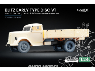 ScaleX accessoire militaire WW-24003W Opel Blitz Early v1 set de roues affaissées Italeri 1/24