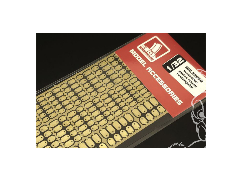 Brengun kit d'amelioration avion BRL32058 Plaques de visite – rondes et rectangulaires 1/32