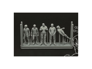 Brengun Figurines BRL72302 5 figurines des membres de l'aéroclub impression 3D 1/72