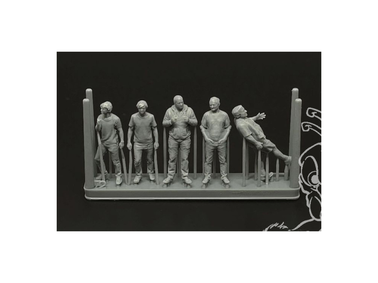 Brengun Figurines BRL72302 5 figurines des membres de l'aéroclub impression 3D 1/72