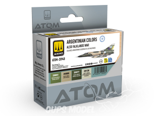 MIG peinture Atom 20948 Set Couleurs argentines – Guerre des Malouines 4 x 20ml
