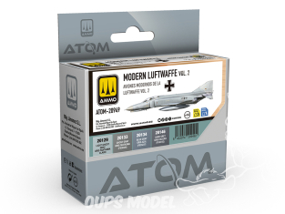 MIG peinture Atom 20949 Set avions modernes Luftwaffe Vol.2 4 x 20ml