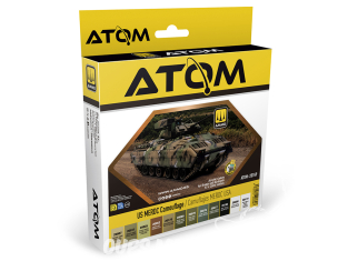 MIG peinture Atom 20769 Set couleurs camouflage US MERDC 12 x 20ml