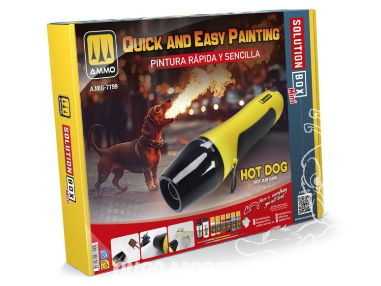 MIG Solution Box Mini 7799 Peinture rapide et facile Hot Dog pistolet thermique