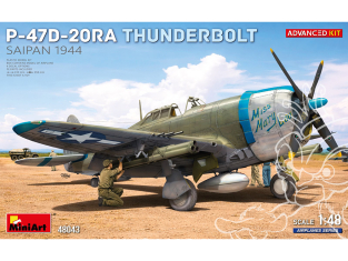 Mini Art maquette avion 48043 P-47D-20RA THUNDERBOLT. SAIPAN, 1944. ADVANCED KIT 1/48