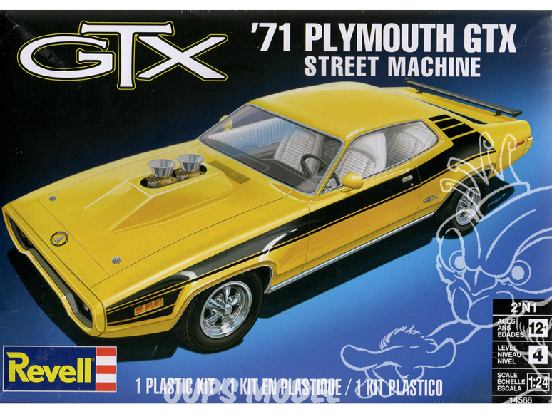Revell US maquette voiture 14588 Plymouth GTX 1971 Street Machine 1/24