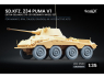 ScaleX accessoire militaire WW-35010 Sd.Kfz. 234 Puma v1 set de roues ordinaires Dragon / Mini art / RFM / Italeri / Ak 1/35