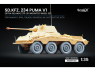 ScaleX accessoire militaire WW-35010W Sd.Kfz. 234 Puma v1 set de roues affaissées Dragon / Mini art / RFM / Italeri / Ak 1/35