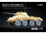 ScaleX accessoire militaire WW-35011W Sd.Kfz. 234 Puma v2 set de roues affaissées Dragon / Mini art / RFM / Italeri / Ak 1/35