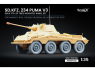 ScaleX accessoire militaire WW-35012W Sd.Kfz. 234 Puma v3 set de roues affaissées Dragon / Mini art / RFM / Italeri / Ak 1/35
