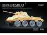 ScaleX accessoire militaire WW-35013 Sd.Kfz. 234 Puma v4 set de roues ordinaires Dragon / Mini art / RFM / Italeri / Ak 1/35