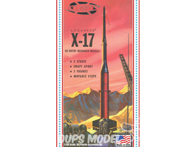 Atlantis maquette avion H1810 Missile expérimental Lockheed X-17, Armée de l'air des États-Unis USAF 1/40