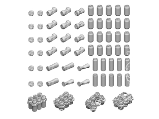 Green Stuff 2397 72x Canettes en Résine 1:76, 1:48, 1:35