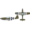 Eduard Express Mask JX354 P-51B Insignes nationaux US et bandes d'invasion du D&eacute;barquement Eduard 1/32