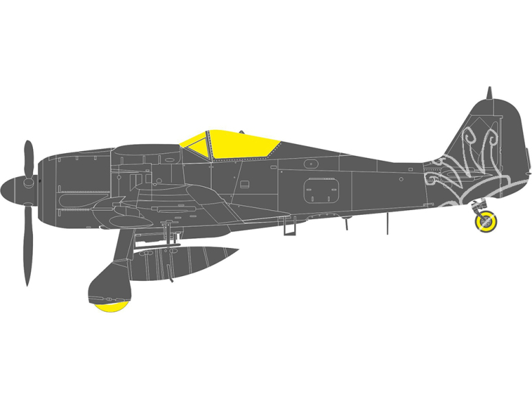 Eduard Express Mask EX1190 Focke Wulf Fw1- 190A-8 TFace Hobby Boss 1/48