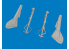Eduard kit d'amelioration avion brassin Print 6481203 Focke Wulf Fw 190D-9 Jambes train d'atterrissage Mini Art 1/48