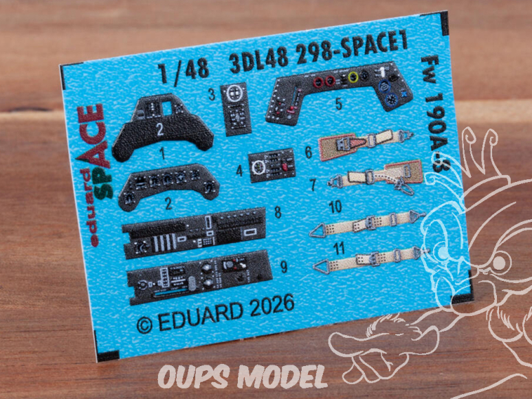 Eduard Space décalques 3D 3DL48298 Focke Wulf Fw190A-8 Hobby Boss 1/48